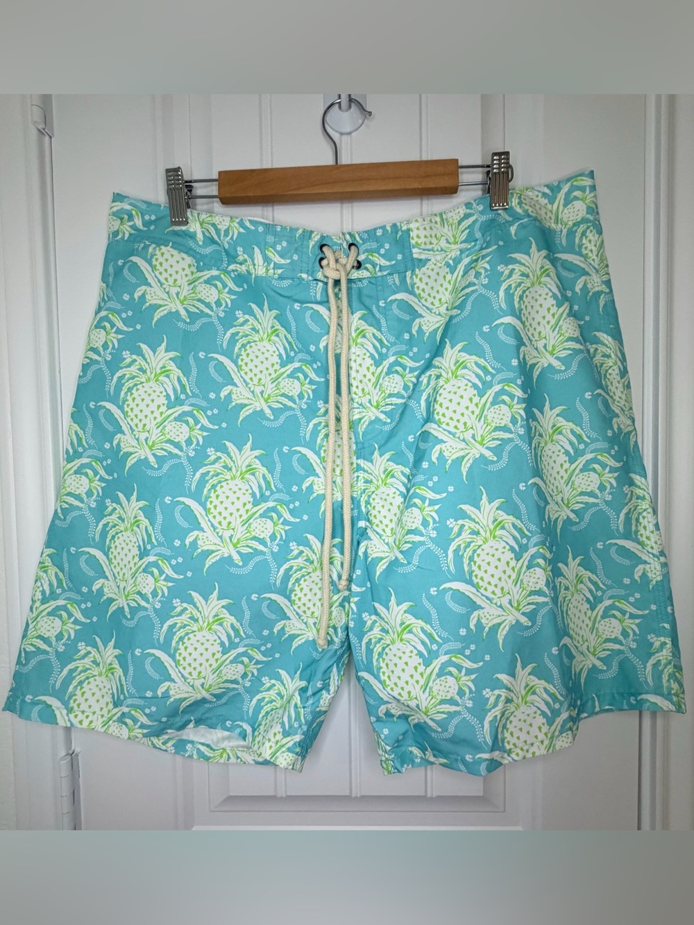 Strong Boalt Palm Beach Board Shorts Mens Size 38 Teal/green Pineapple Swim